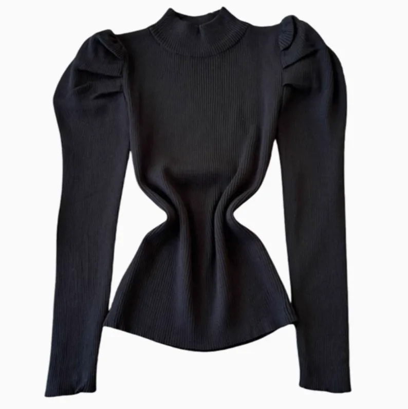Turtleneck Solid Color Soft Knitwear