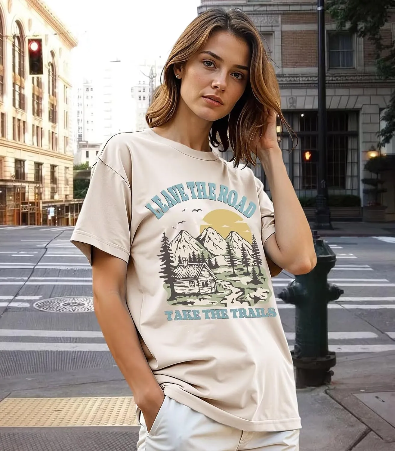 Women's Graphic T-Shirt Dandelion Graphic Tees Nature Hiking Adventure Outdoor Summer Short Sleeves Casual Tees Tops
