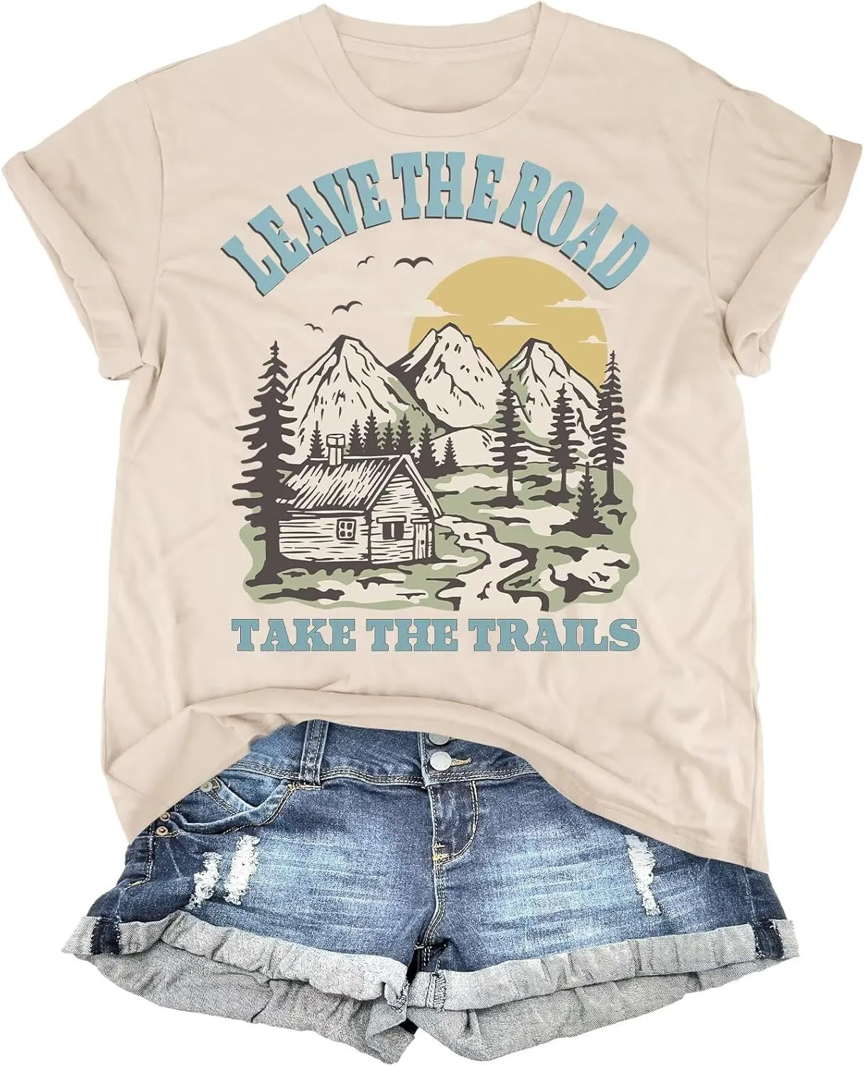 Women's Graphic T-Shirt Dandelion Graphic Tees Nature Hiking Adventure Outdoor Summer Short Sleeves Casual Tees Tops