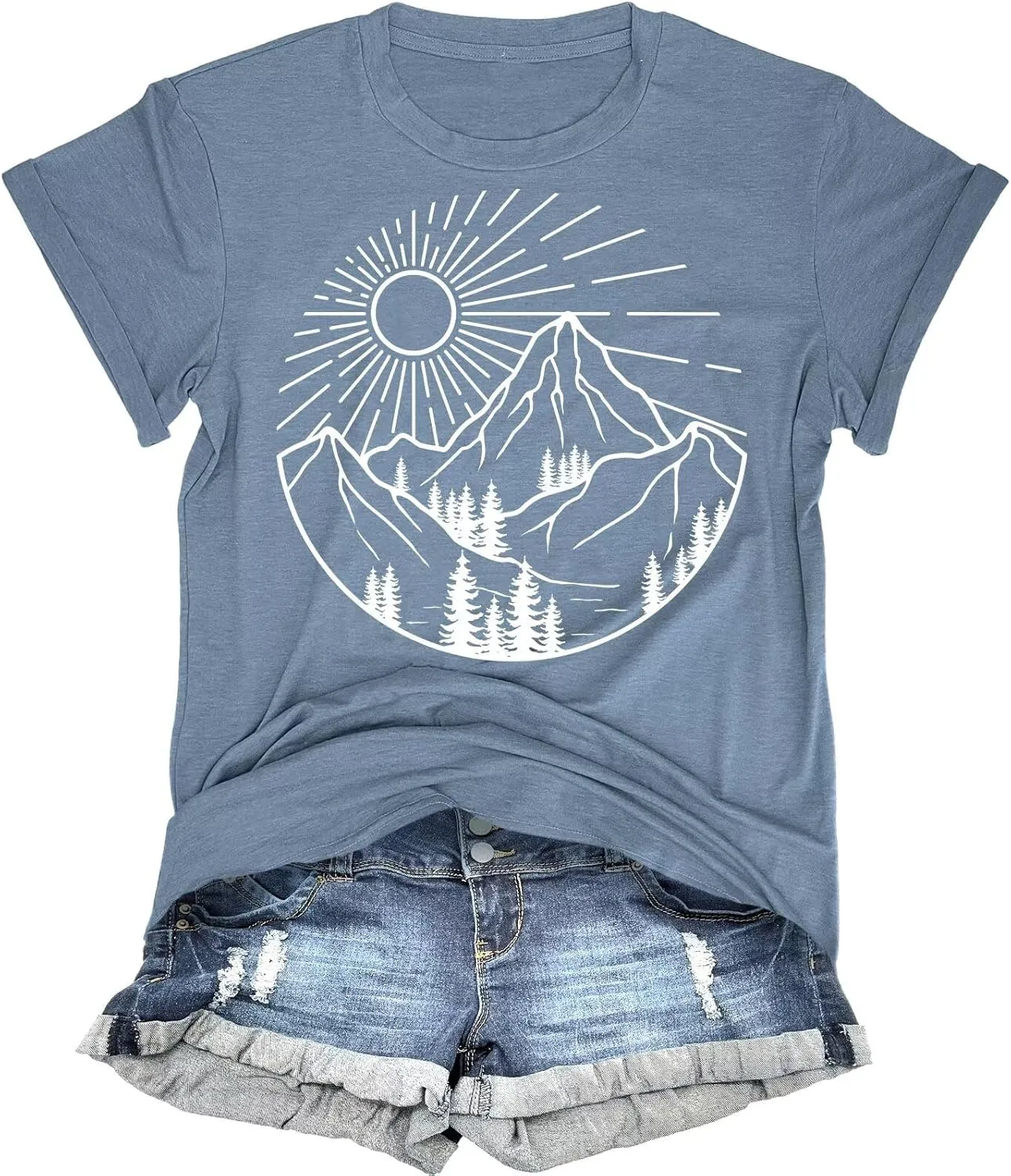 Women's Graphic T-Shirt Dandelion Graphic Tees Nature Hiking Adventure Outdoor Summer Short Sleeves Casual Tees Tops