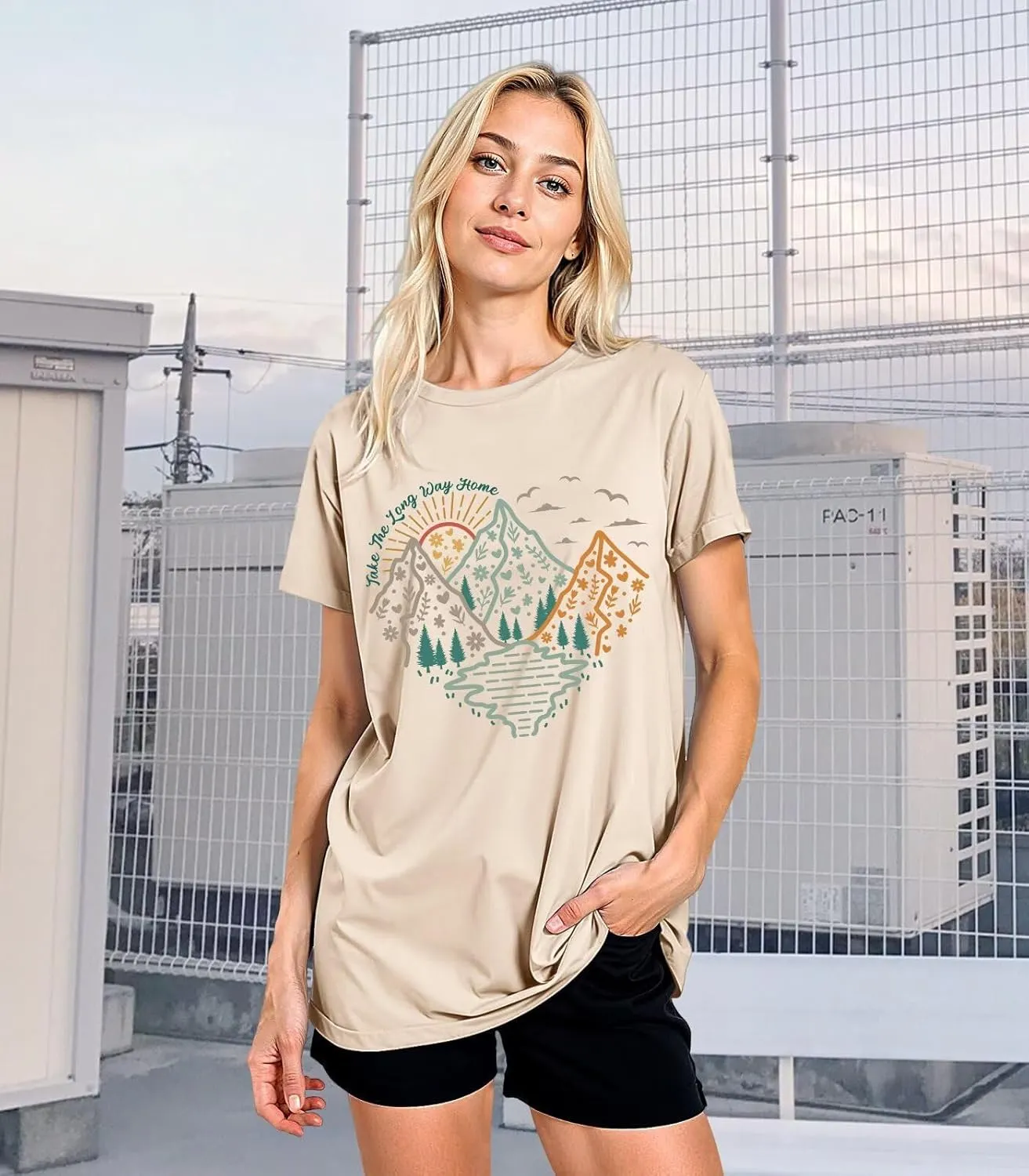 Women's Graphic T-Shirt Dandelion Graphic Tees Nature Hiking Adventure Outdoor Summer Short Sleeves Casual Tees Tops