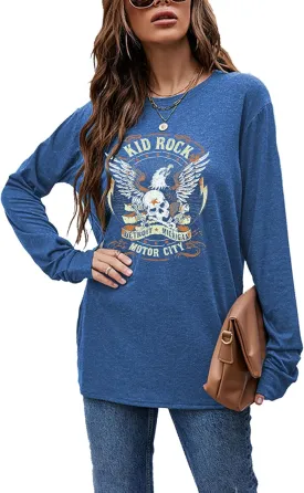 Womens T Shirts Nasaville Concert Country Music Shirt Rock Band Vintage Tee Summer Short Sleeve Graphic Tops