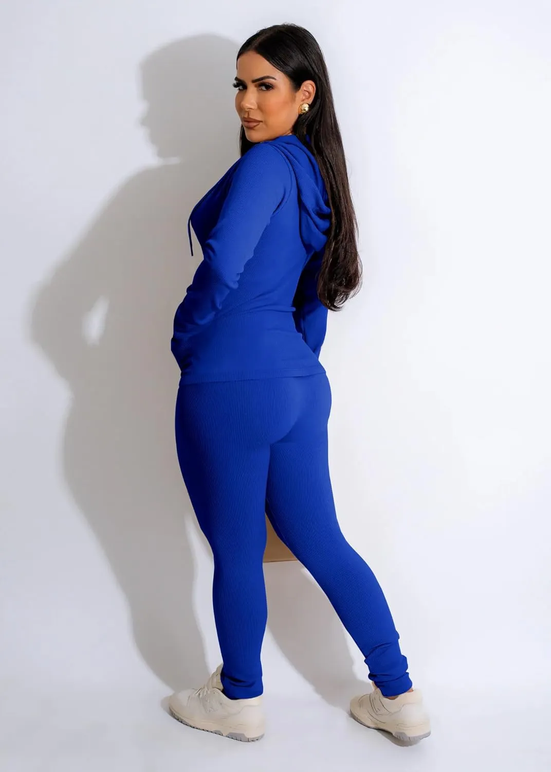 YeGine Women 2 Piece Outfits Long Sleeve Tracksuit Bodycon Matching Sets Hoodie Jacket Jogging Suit