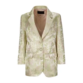 Yellow Brocade Blazer